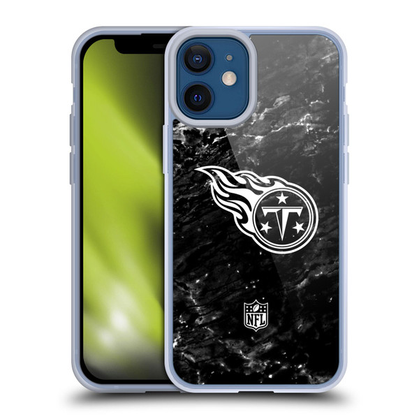 NFL Tennessee Titans Artwork Marble Soft Gel Case for Apple iPhone 12 Mini