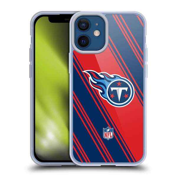 NFL Tennessee Titans Artwork Stripes Soft Gel Case for Apple iPhone 12 Mini