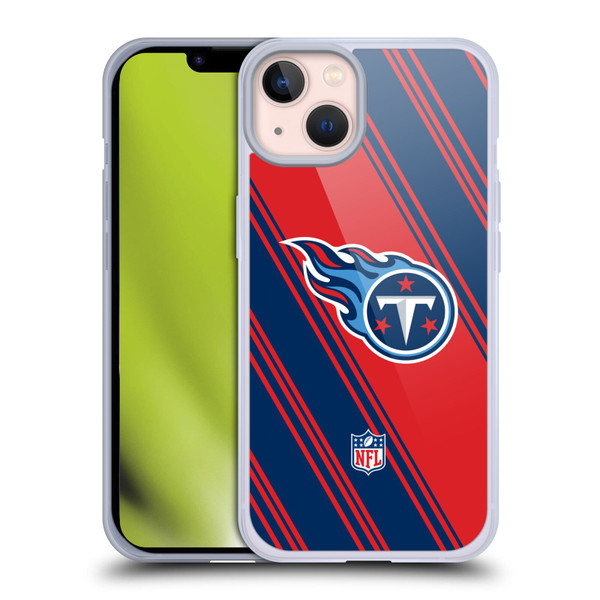 NFL Tennessee Titans Artwork Stripes Soft Gel Case for Apple iPhone 13