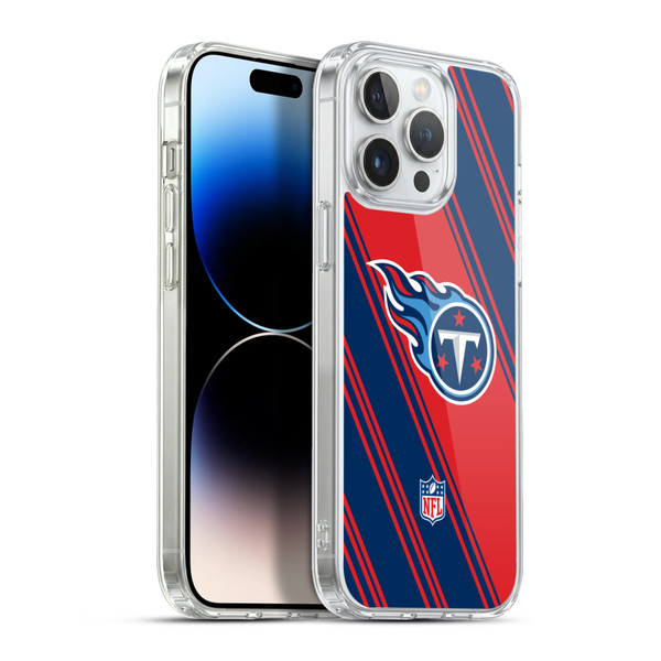 NFL Tennessee Titans Artwork Stripes Soft Gel Case for Apple iPhone 13 Pro Max & MagSafe