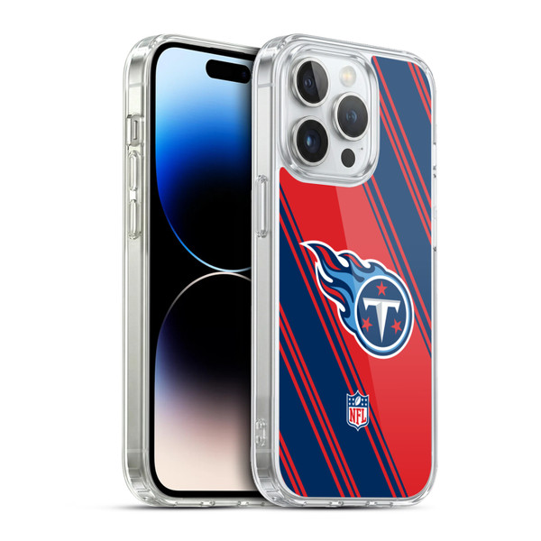 NFL Tennessee Titans Artwork Stripes Soft Gel Case for Apple iPhone 13 Pro & MagSafe