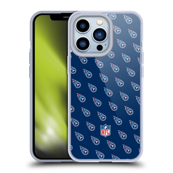 NFL Tennessee Titans Artwork Patterns Soft Gel Case for Apple iPhone 13 Pro