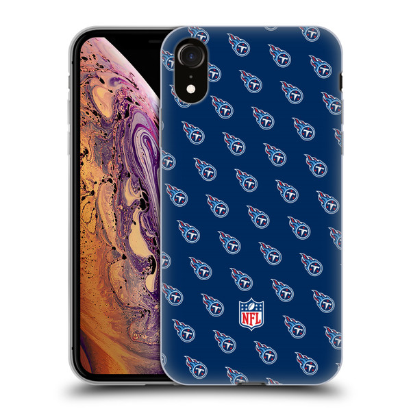NFL Tennessee Titans Artwork Patterns Soft Gel Case for Apple iPhone XR