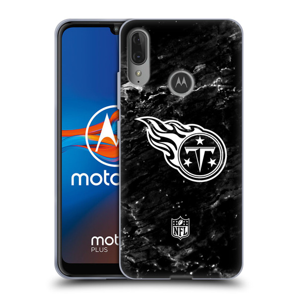 NFL Tennessee Titans Artwork Marble Soft Gel Case for Motorola Moto E6 Plus