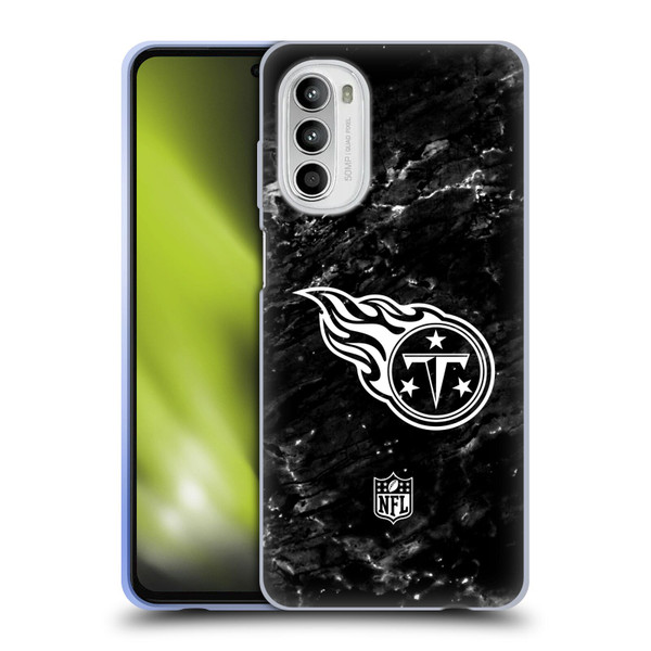 NFL Tennessee Titans Artwork Marble Soft Gel Case for Motorola Moto G52