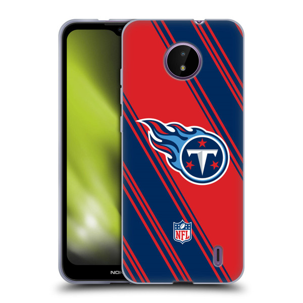 NFL Tennessee Titans Artwork Stripes Soft Gel Case for Nokia C10 / C20
