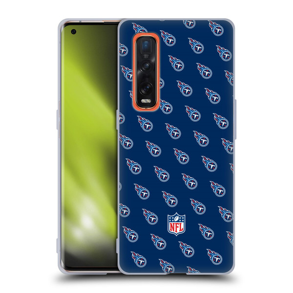 NFL Tennessee Titans Artwork Patterns Soft Gel Case for OPPO Find X2 Pro 5G