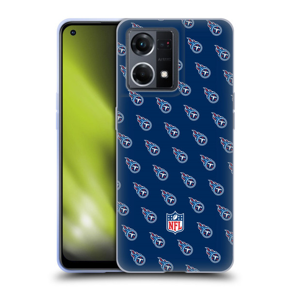 NFL Tennessee Titans Artwork Patterns Soft Gel Case for OPPO Reno8 4G