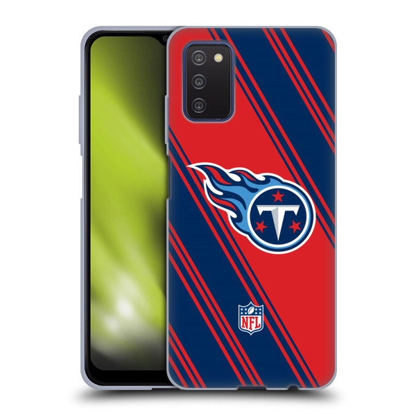 NFL Tennessee Titans Artwork Stripes Soft Gel Case for Samsung Galaxy A03s (2021)