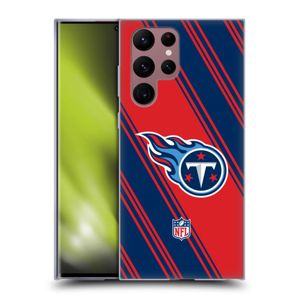 NFL Tennessee Titans Artwork Stripes Soft Gel Case for Samsung Galaxy S22 Ultra 5G