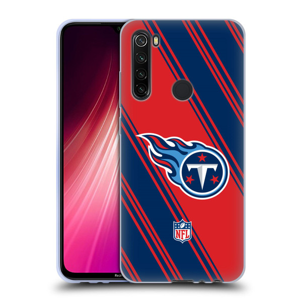 NFL Tennessee Titans Artwork Stripes Soft Gel Case for Xiaomi Redmi Note 8T