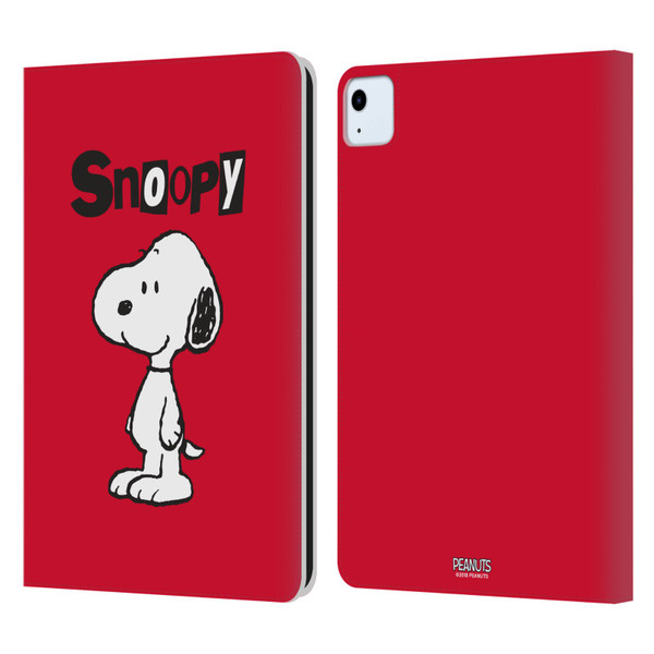 Peanuts Characters Snoopy Leather Book Wallet Case Cover For Apple iPad Air 11 2020/2022/2024