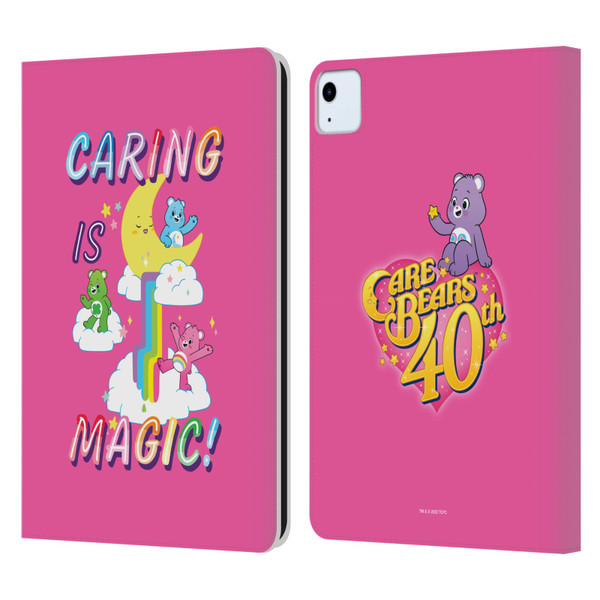 Care Bears 40th Anniversary Caring Is Magic Leather Book Wallet Case Cover For Apple iPad Air 11 2020/2022/2024