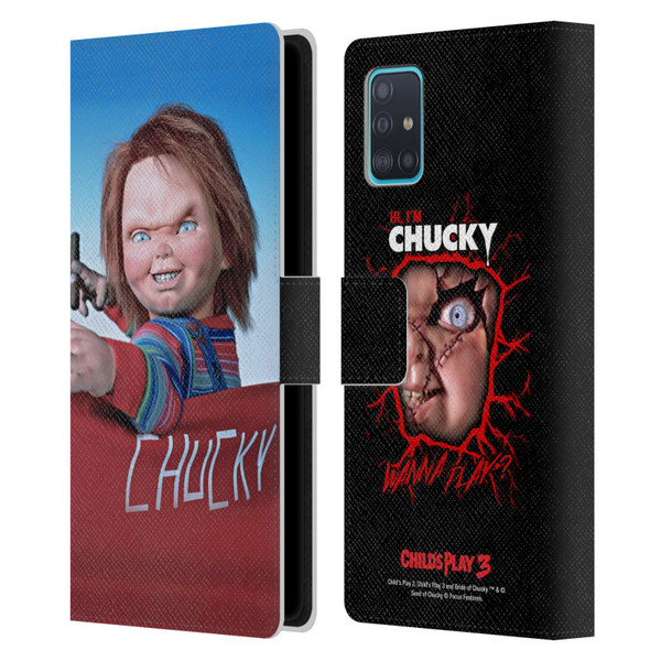 Child's Play III Key Art On Set Leather Book Wallet Case Cover For Samsung Galaxy A51 (2019)