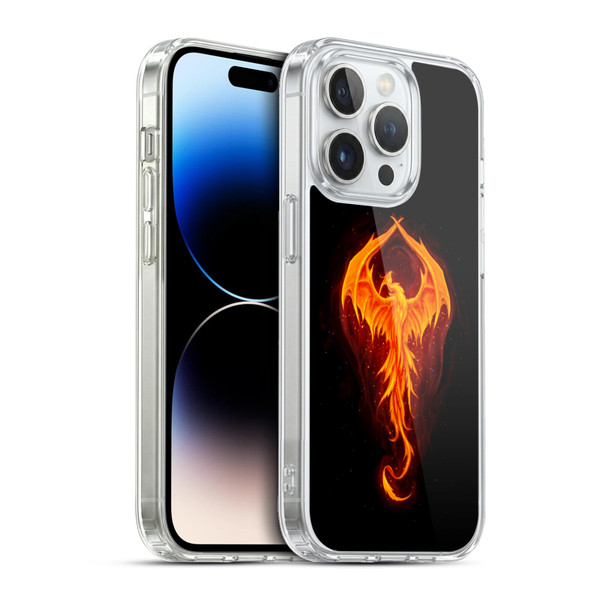 Christos Karapanos Dark Hours Dragon Phoenix Soft Gel Case for Apple iPhone 13 Pro & MagSafe