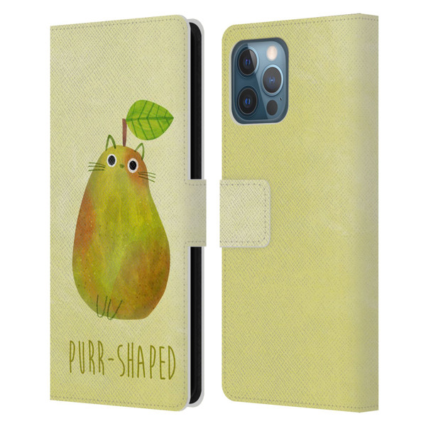 Planet Cat Puns Purr-shaped Leather Book Wallet Case Cover For Apple iPhone 12 Pro Max