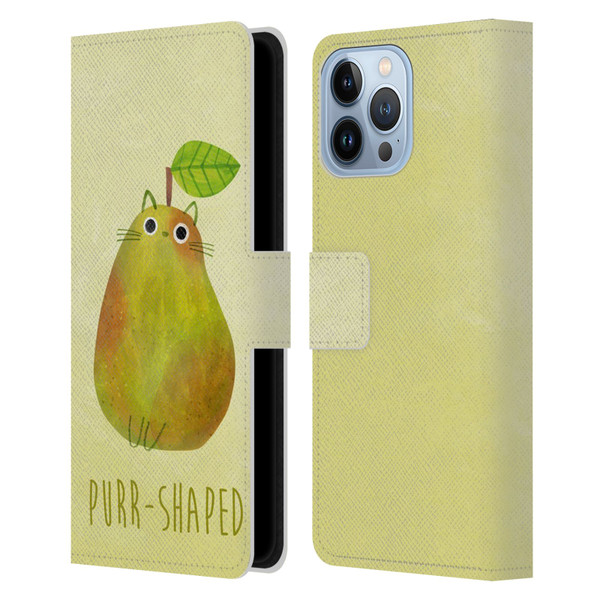 Planet Cat Puns Purr-shaped Leather Book Wallet Case Cover For Apple iPhone 13 Pro Max