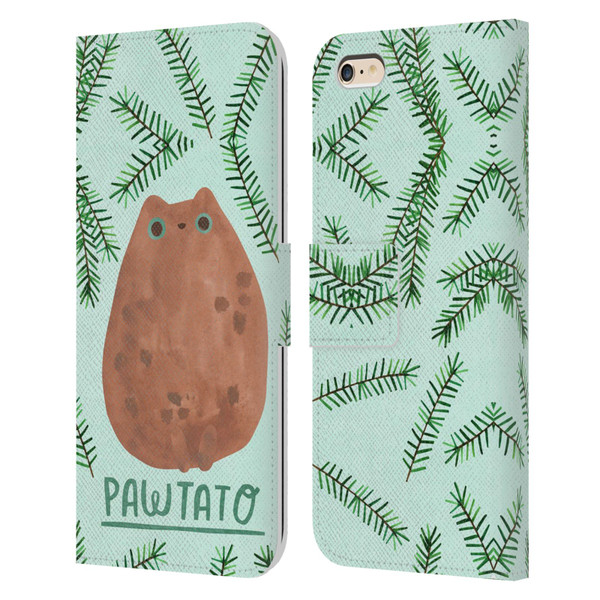 Planet Cat Puns Pawtato Leather Book Wallet Case Cover For Apple iPhone 6 Plus / iPhone 6s Plus