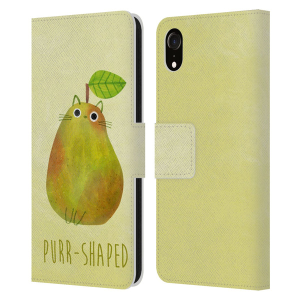 Planet Cat Puns Purr-shaped Leather Book Wallet Case Cover For Apple iPhone XR