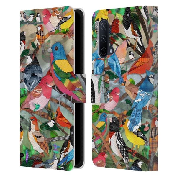 Suzan Lind Birds Medley 2 Leather Book Wallet Case Cover For OnePlus Nord CE 5G