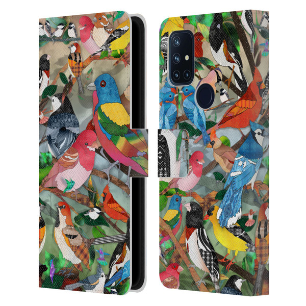 Suzan Lind Birds Medley 2 Leather Book Wallet Case Cover For OnePlus Nord N10 5G