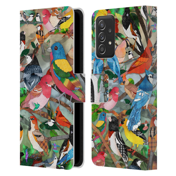 Suzan Lind Birds Medley 2 Leather Book Wallet Case Cover For Samsung Galaxy A53 5G (2022)