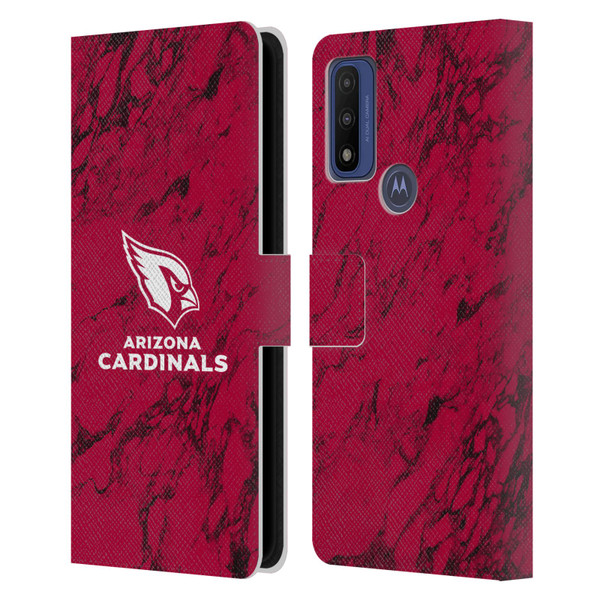 NFL Arizona Cardinals Graphics Coloured Marble Leather Book Wallet Case Cover For Motorola G Pure