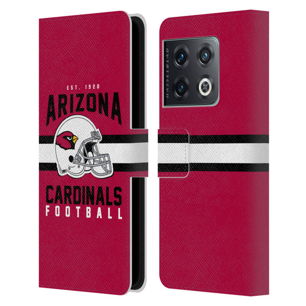 NFL Arizona Cardinals Graphics Helmet Typography Leather Book Wallet Case Cover For OnePlus 10 Pro