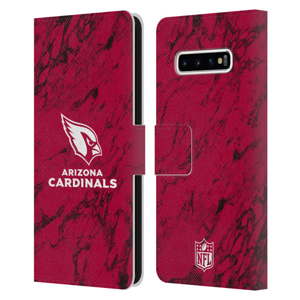 NFL Arizona Cardinals Graphics Coloured Marble Leather Book Wallet Case Cover For Samsung Galaxy S10+ / S10 Plus