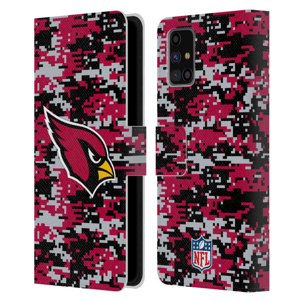 NFL Arizona Cardinals Graphics Digital Camouflage Leather Book Wallet Case Cover For Samsung Galaxy M31s (2020)