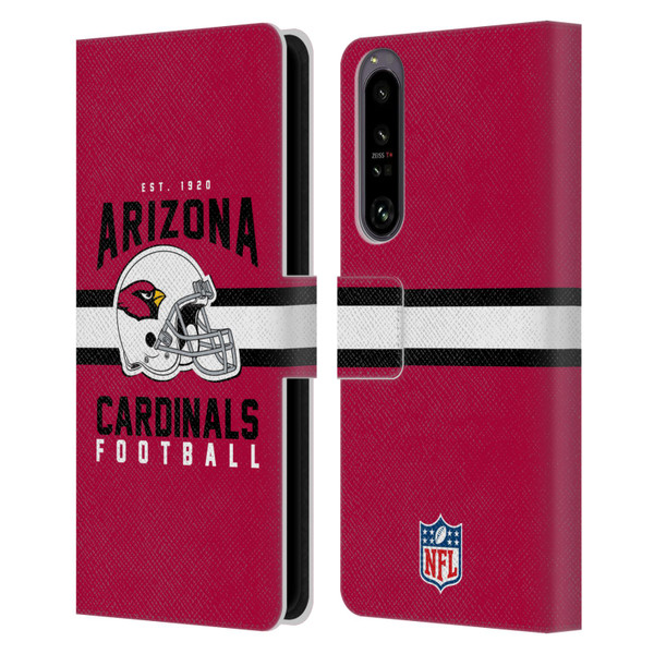 NFL Arizona Cardinals Graphics Helmet Typography Leather Book Wallet Case Cover For Sony Xperia 1 IV