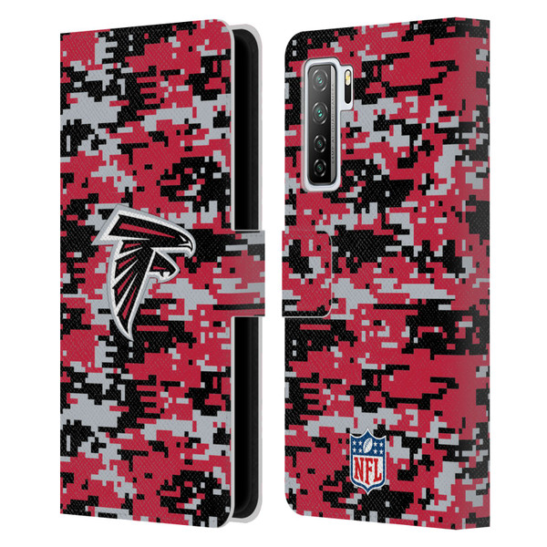 NFL Atlanta Falcons Graphics Digital Camouflage Leather Book Wallet Case Cover For Huawei Nova 7 SE/P40 Lite 5G