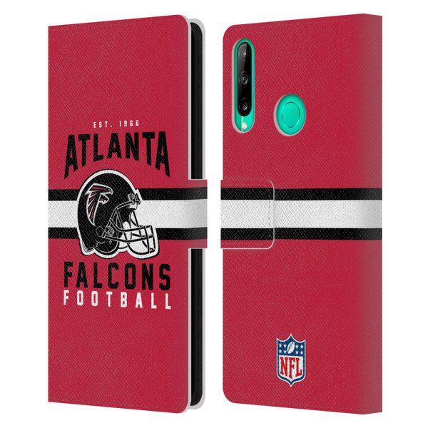 NFL Atlanta Falcons Graphics Helmet Typography Leather Book Wallet Case Cover For Huawei P40 lite E