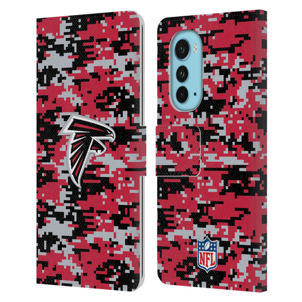 NFL Atlanta Falcons Graphics Digital Camouflage Leather Book Wallet Case Cover For Motorola Edge (2022)