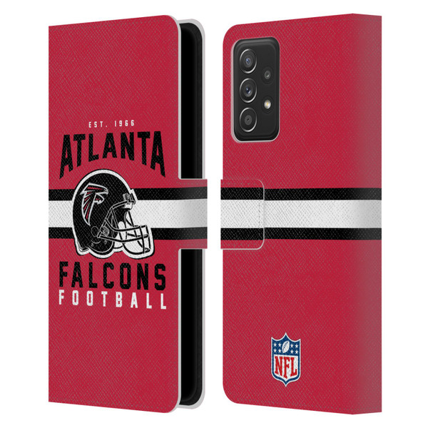 NFL Atlanta Falcons Graphics Helmet Typography Leather Book Wallet Case Cover For Samsung Galaxy A53 5G (2022)