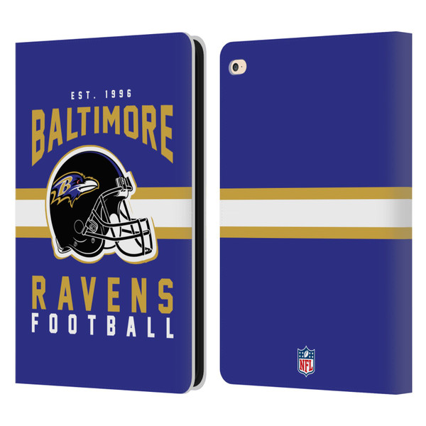 NFL Baltimore Ravens Graphics Helmet Typography Leather Book Wallet Case Cover For Apple iPad Air 2 (2014)