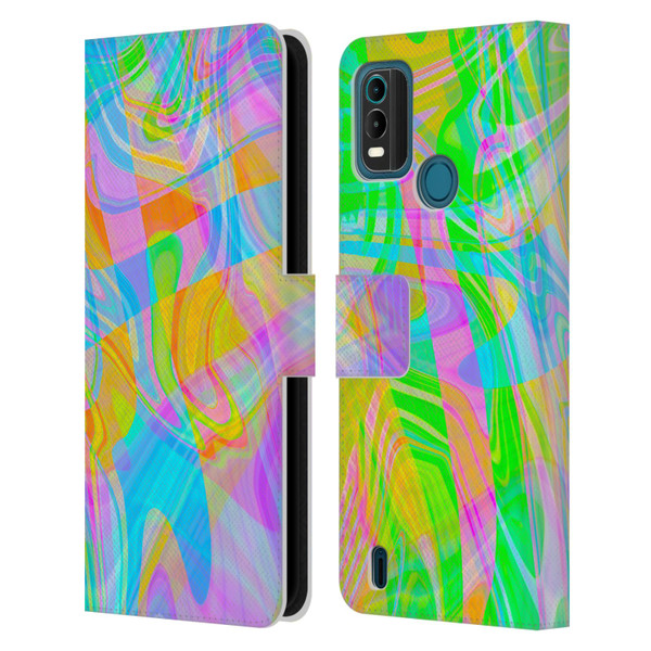 Suzan Lind Marble Abstract Rainbow Leather Book Wallet Case Cover For Nokia G11 Plus