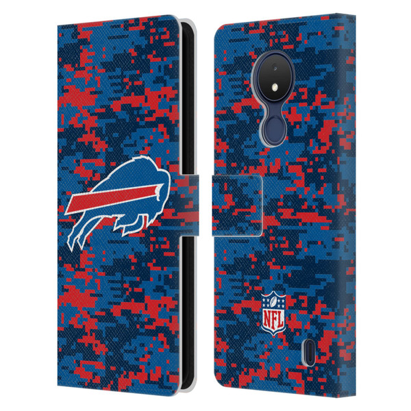 NFL Buffalo Bills Graphics Digital Camouflage Leather Book Wallet Case Cover For Nokia C21