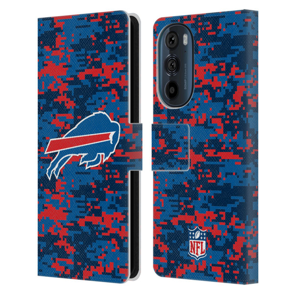 NFL Buffalo Bills Graphics Digital Camouflage Leather Book Wallet Case Cover For Motorola Edge 30
