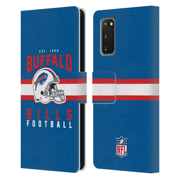 NFL Buffalo Bills Graphics Helmet Typography Leather Book Wallet Case Cover For Samsung Galaxy S20 / S20 5G