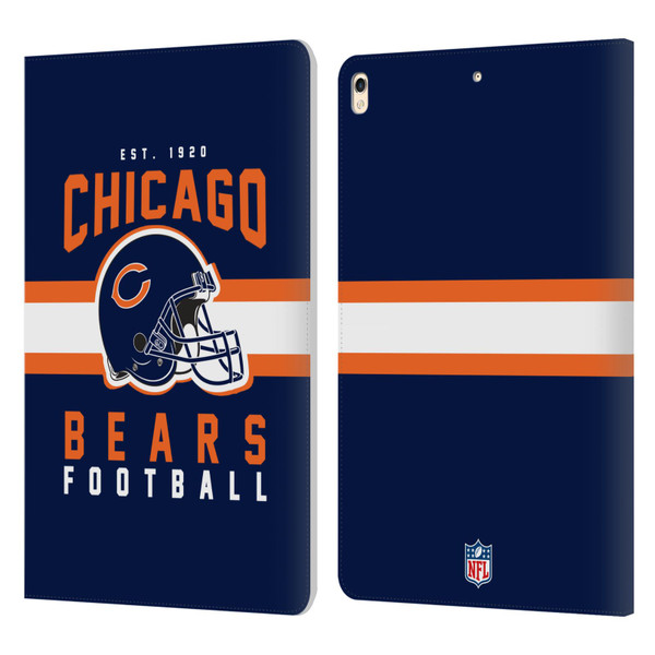 NFL Chicago Bears Graphics Helmet Typography Leather Book Wallet Case Cover For Apple iPad Pro 10.5 (2017)