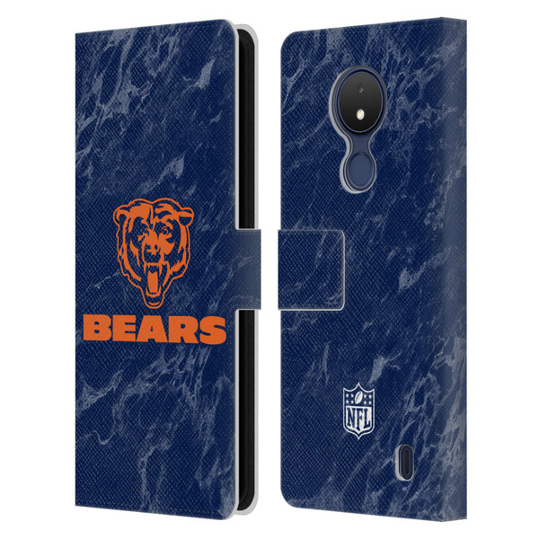 NFL Chicago Bears Graphics Coloured Marble Leather Book Wallet Case Cover For Nokia C21