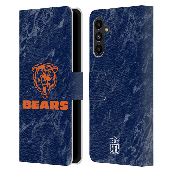 NFL Chicago Bears Graphics Coloured Marble Leather Book Wallet Case Cover For Samsung Galaxy A13 5G (2021)
