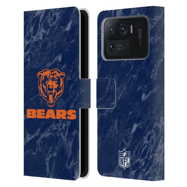 NFL Chicago Bears Graphics Coloured Marble Leather Book Wallet Case Cover For Xiaomi Mi 11 Ultra