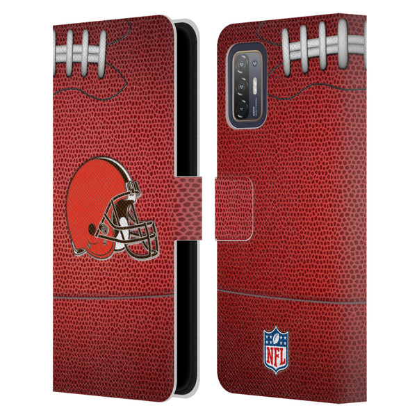 NFL Cleveland Browns Graphics Football Leather Book Wallet Case Cover For HTC Desire 21 Pro 5G