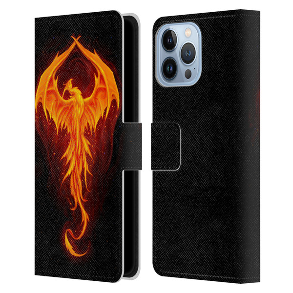 Christos Karapanos Dark Hours Dragon Phoenix Leather Book Wallet Case Cover For Apple iPhone 13 Pro Max
