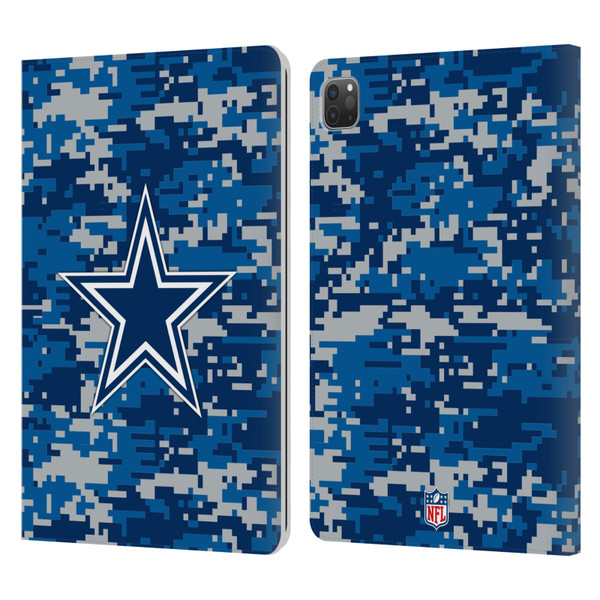 NFL Dallas Cowboys Graphics Digital Camouflage Leather Book Wallet Case Cover For Apple iPad Pro 11 2020 / 2021 / 2022