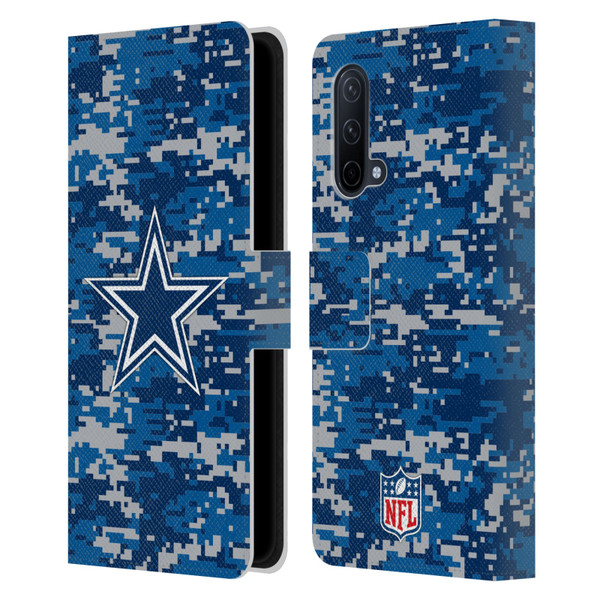 NFL Dallas Cowboys Graphics Digital Camouflage Leather Book Wallet Case Cover For OnePlus Nord CE 5G