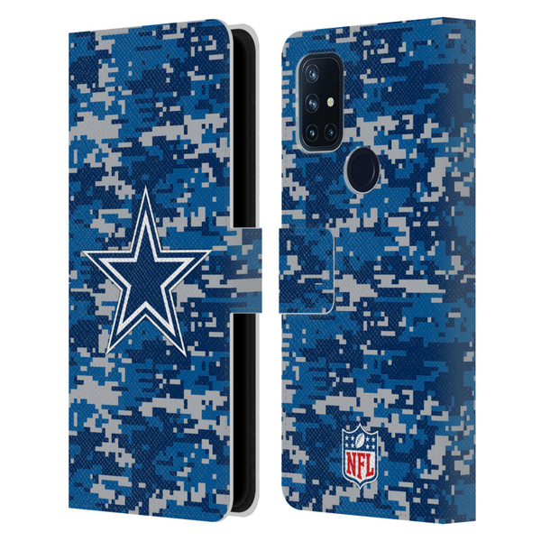 NFL Dallas Cowboys Graphics Digital Camouflage Leather Book Wallet Case Cover For OnePlus Nord N10 5G