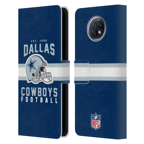 NFL Dallas Cowboys Graphics Helmet Typography Leather Book Wallet Case Cover For Xiaomi Redmi Note 9T 5G